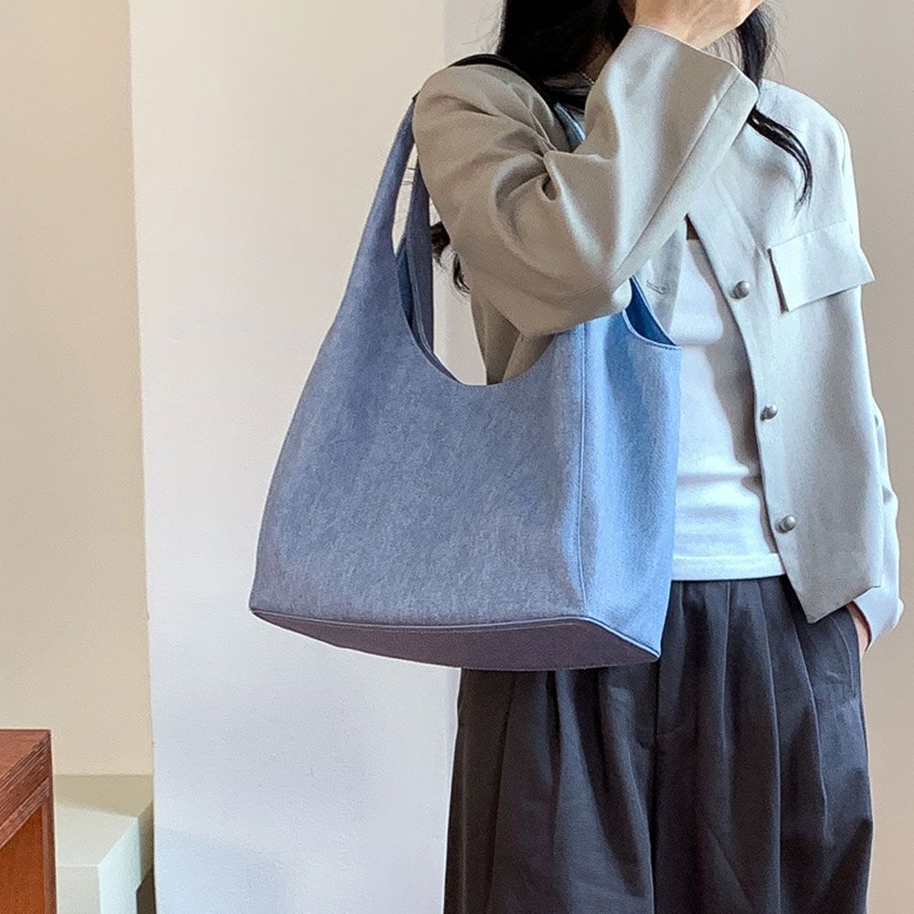 데님소재 캐주얼 여성 숄더백 데일리 베이직 가방
