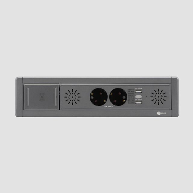 가구 매입콘센트 BID-202MWBT 다크그레이 직사각