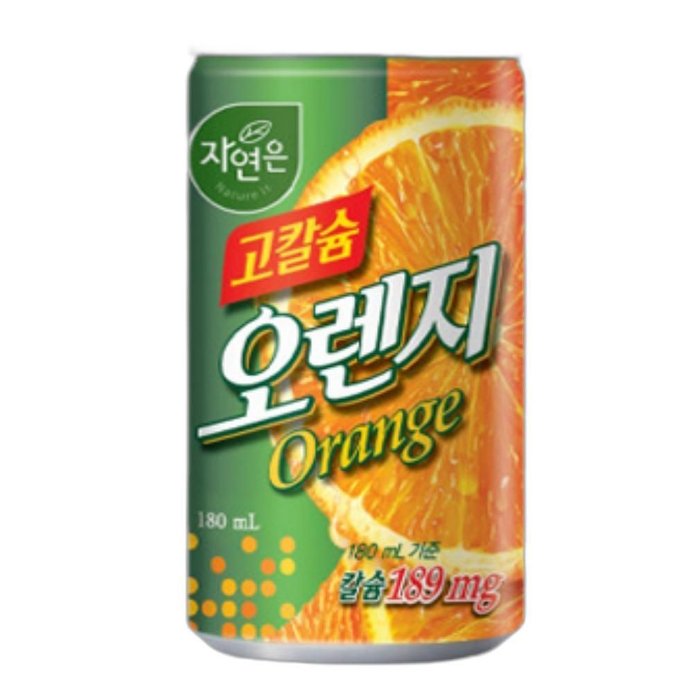 음료수 고칼슘오렌지 자연은 웅진식품 180ml 60개