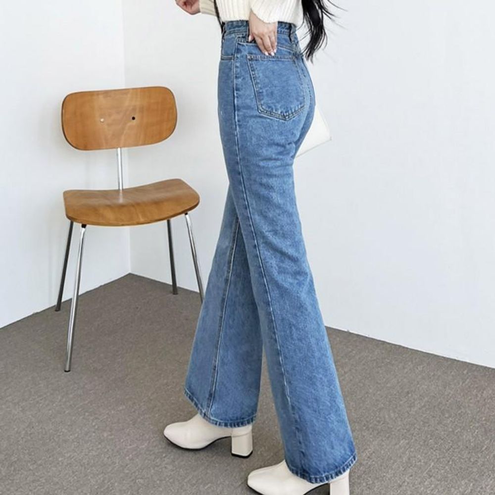 여성 여자 하이웨스트 청바지 데일리 캐주얼 빅사이즈