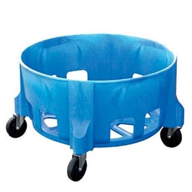 파란색 원형 물통 운반 바퀴 100L