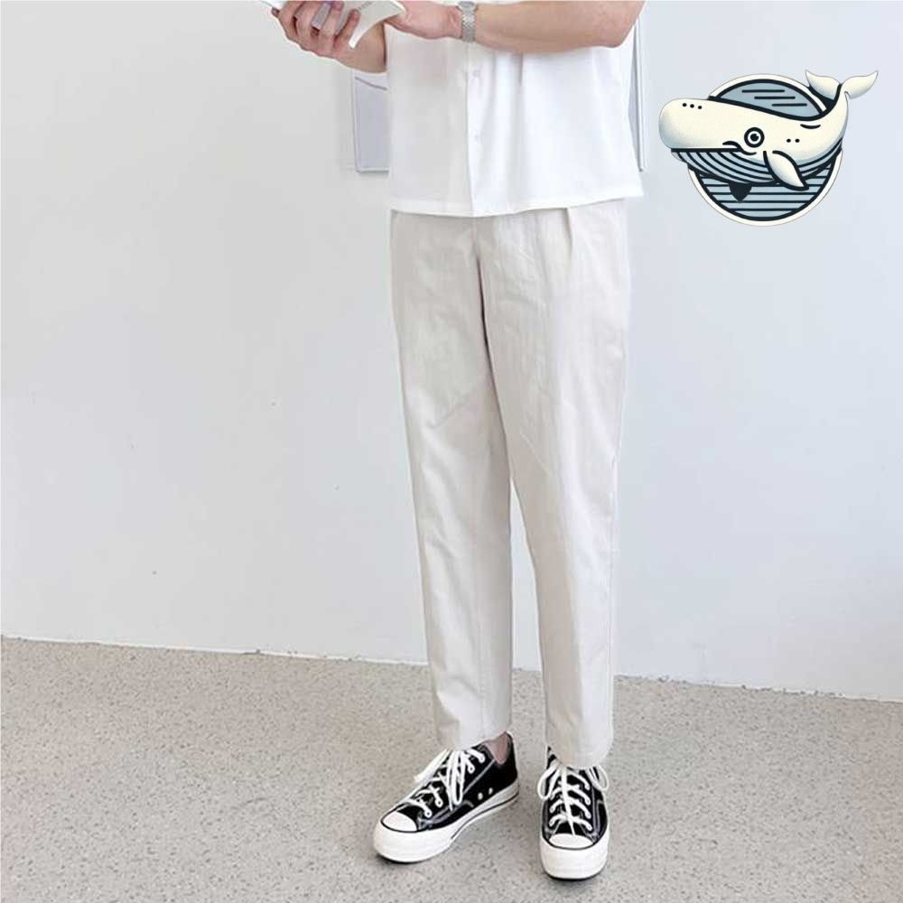 편안한 남성 팬츠 데일리 캐주얼 9부 바지