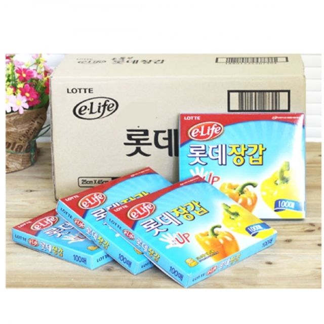 BOX 롯데장갑 (24x28cm) 100매 30개입 위생장갑