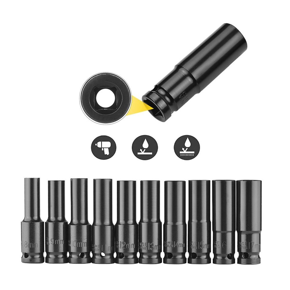 HWA 임팩 비트 육각 비트 소켓 10p set 길이80mm