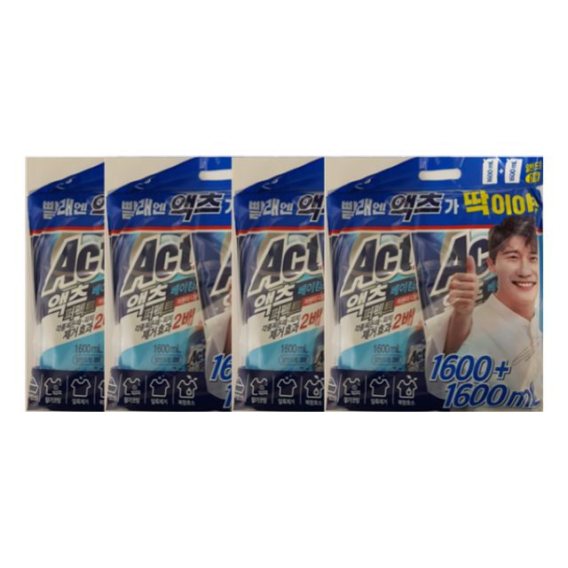액츠 퍼펙트 베이킹소다 1500ml+1500ml 겸용 리필 4입