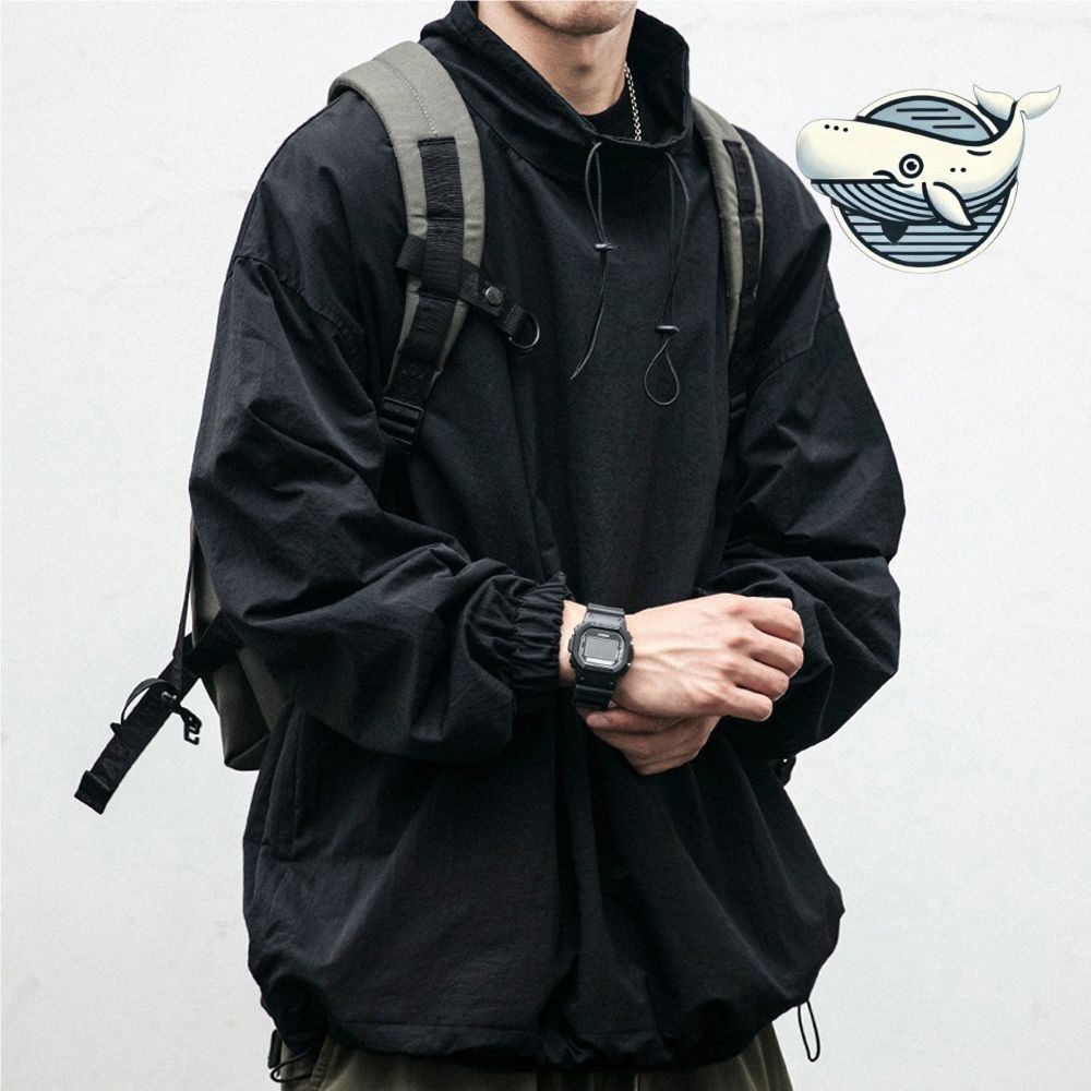 가벼운 여성용 오버핏 아노락 외투 봄가을