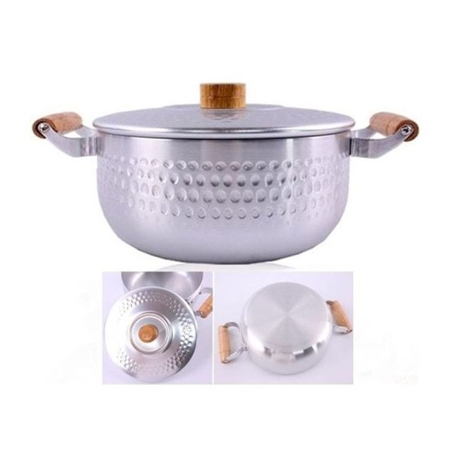 국산 대호 함마톤 우드 업소용 라면 찌게냄비양수18cm