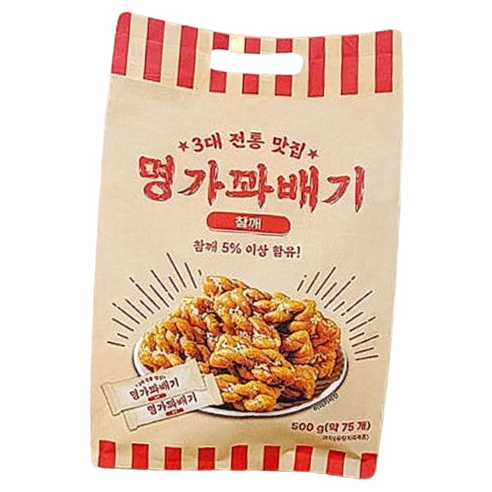 명가 미니 꽈배기 참깨 500g 1P 낱개포장 과자 간식