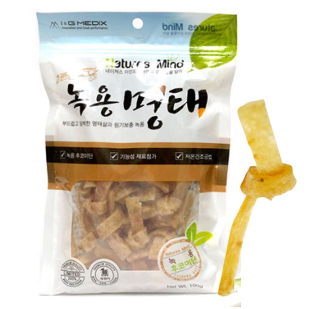 강아지 녹용 후코이단 일상 명태 어포 100g 1P 영양