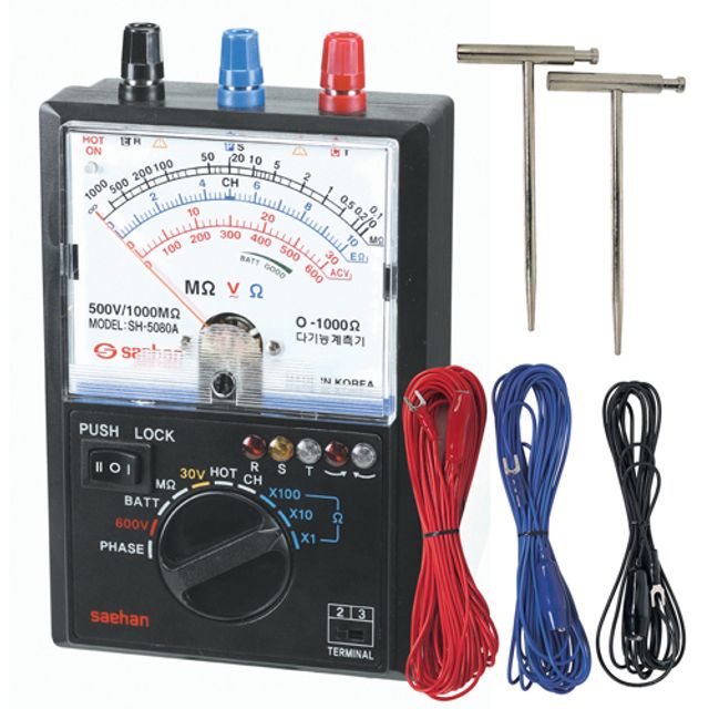 새한 SH-5080A 디지털 접지 절연저항계 메가테스터기