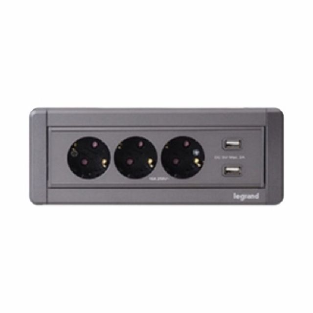 르그랑 사각 콘센트 3구 USB 2구 마그네슘