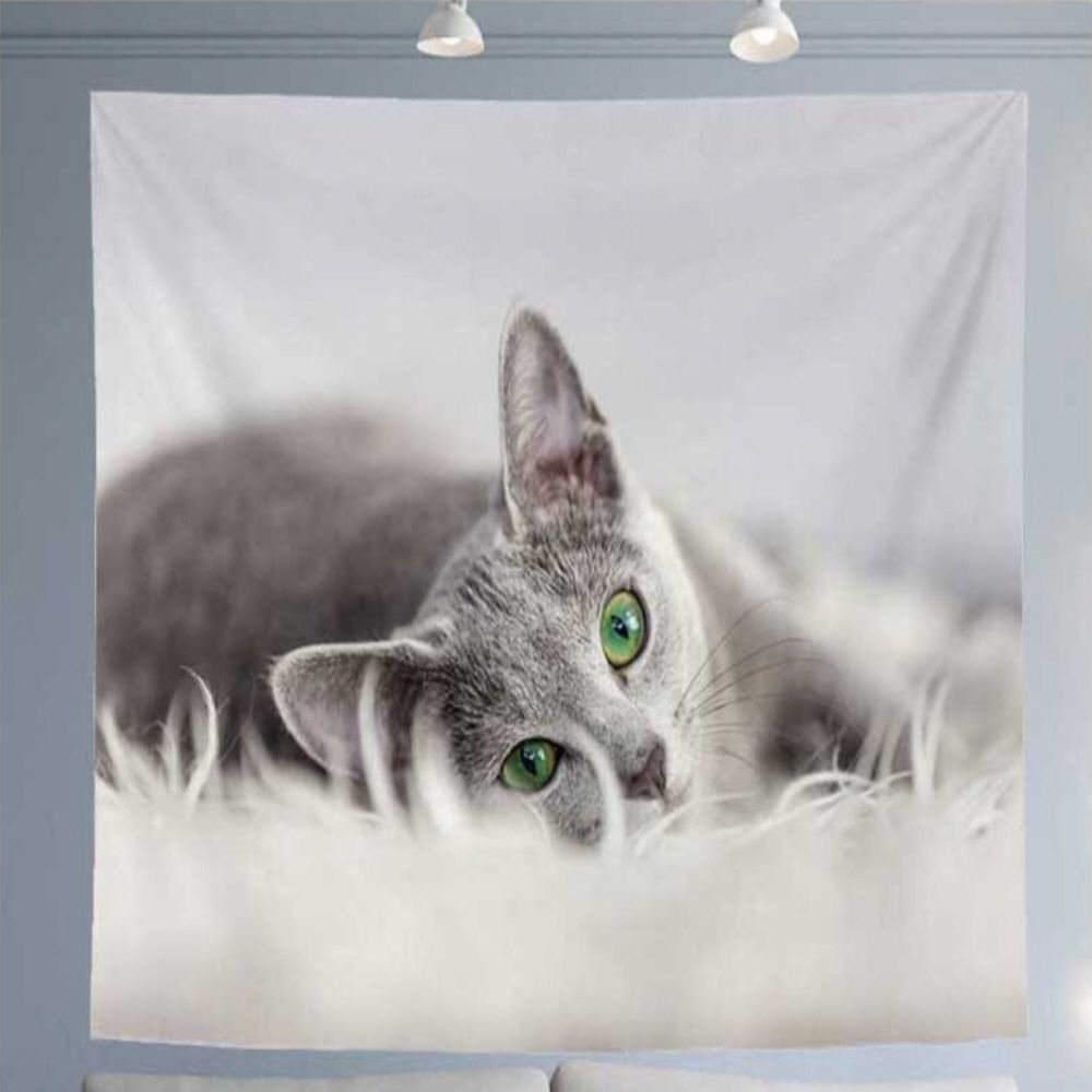 집 꾸미기 바란스 커튼 고양이 가림막 포스터 선택 소