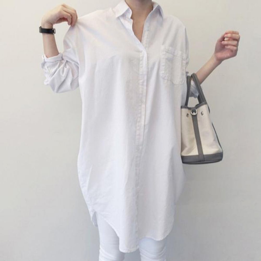 롱 짝꿍닷컴 데일리 롱셔츠 LK 여성 베이직