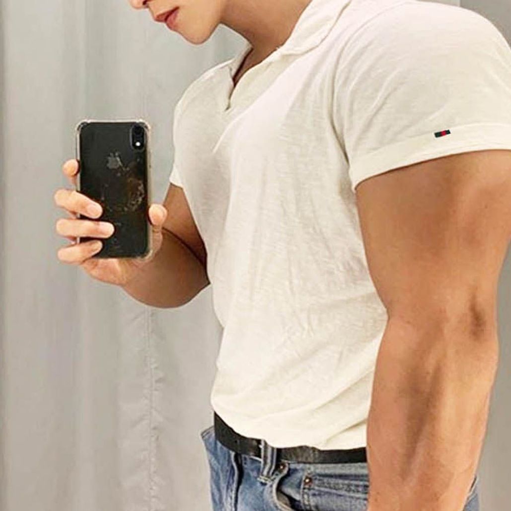 머슬핏카라티 여름코디 남자머슬핏반팔 머슬핏반팔