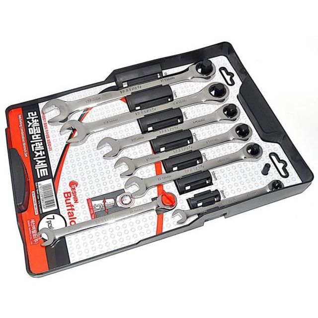 라쳇콤비렌치세트 7pcs 8-19mm (SET)