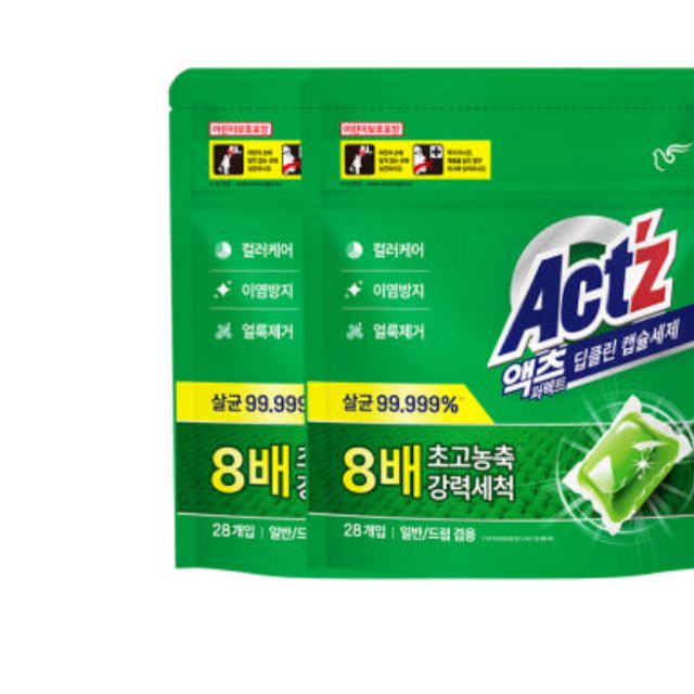 액츠 퍼펙트 캡슐세제 딥클린 28개입 2개