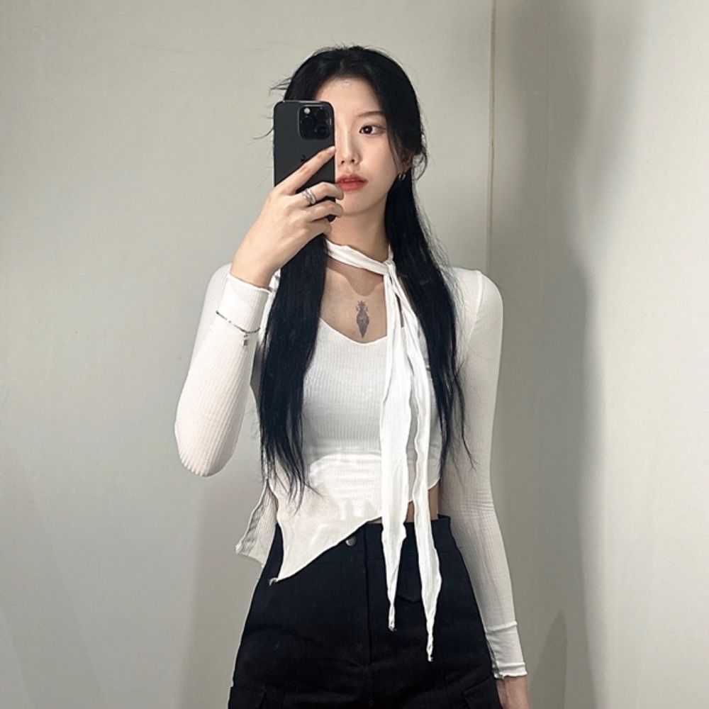 옆트임 레이어드 면 세트 3color 사선 발