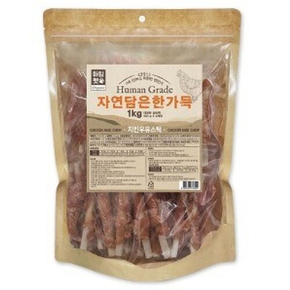 아임펫 자연담은 치킨 우유스틱 1kg 강아지 육포 간식