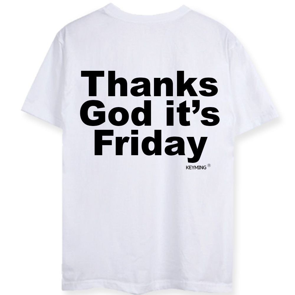 키밍 thanks got its friday 반팔티 캐쥬얼 티셔츠