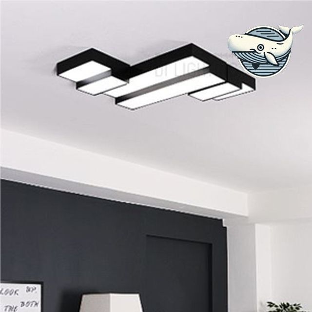 블랙 모던 다이닝 조명 세련된 LED 거실