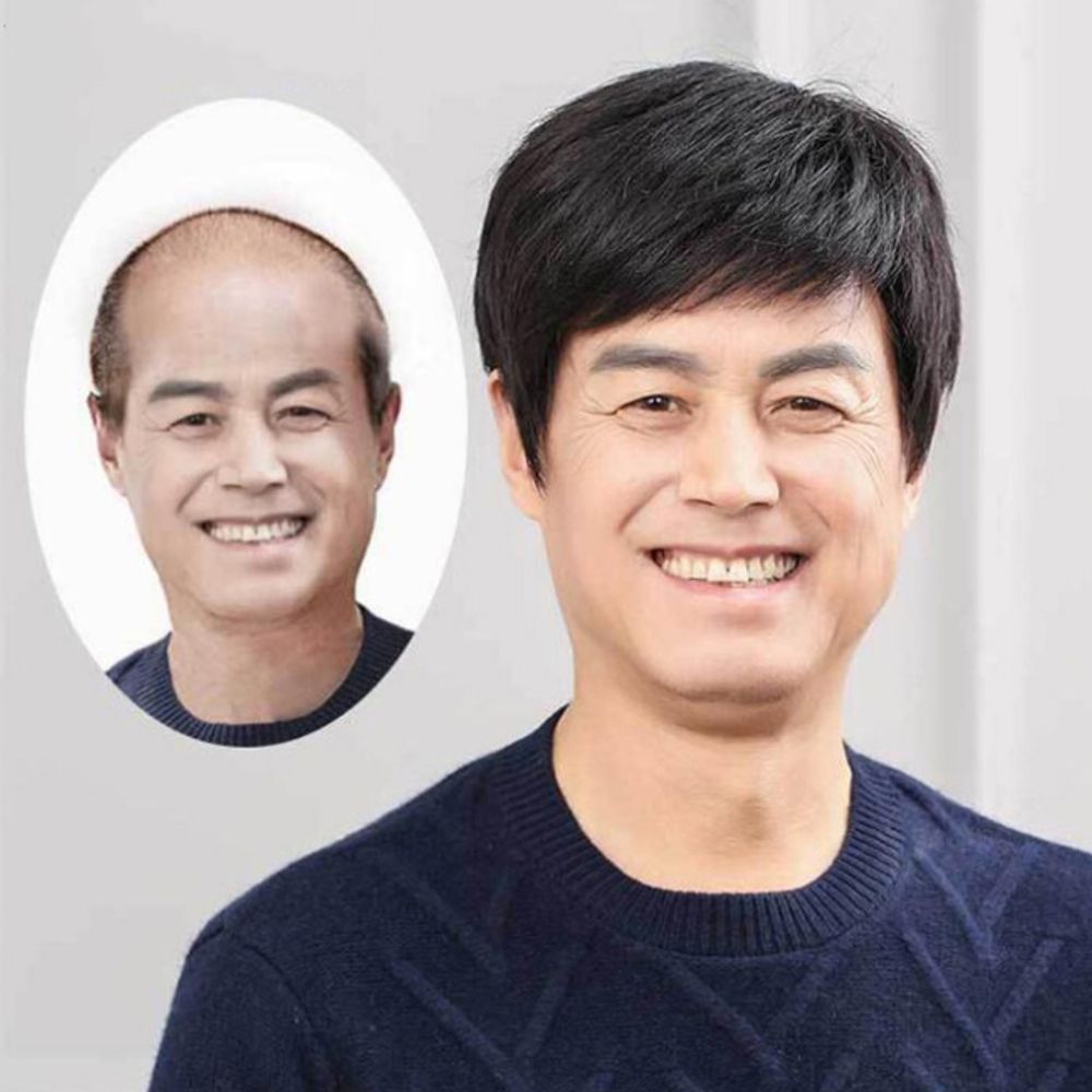 인모 남자가발 중년 기본 통가발 데이 전체가발