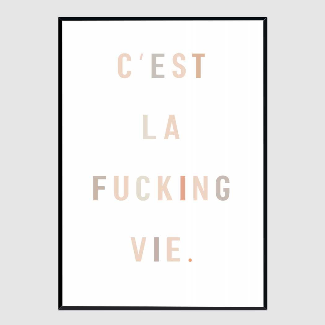 모던 슬림액자 Cest la fucking vie A3사이즈
