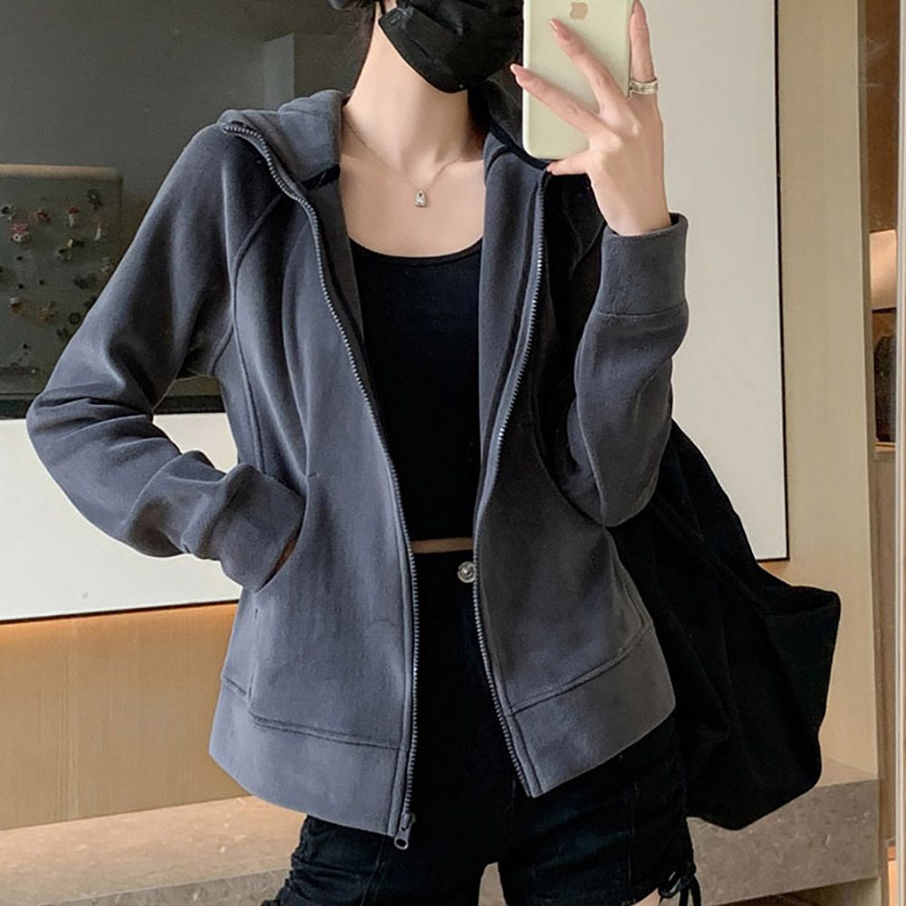 캐주얼 후드 후리스 자켓 플리스자켓 집업 여자