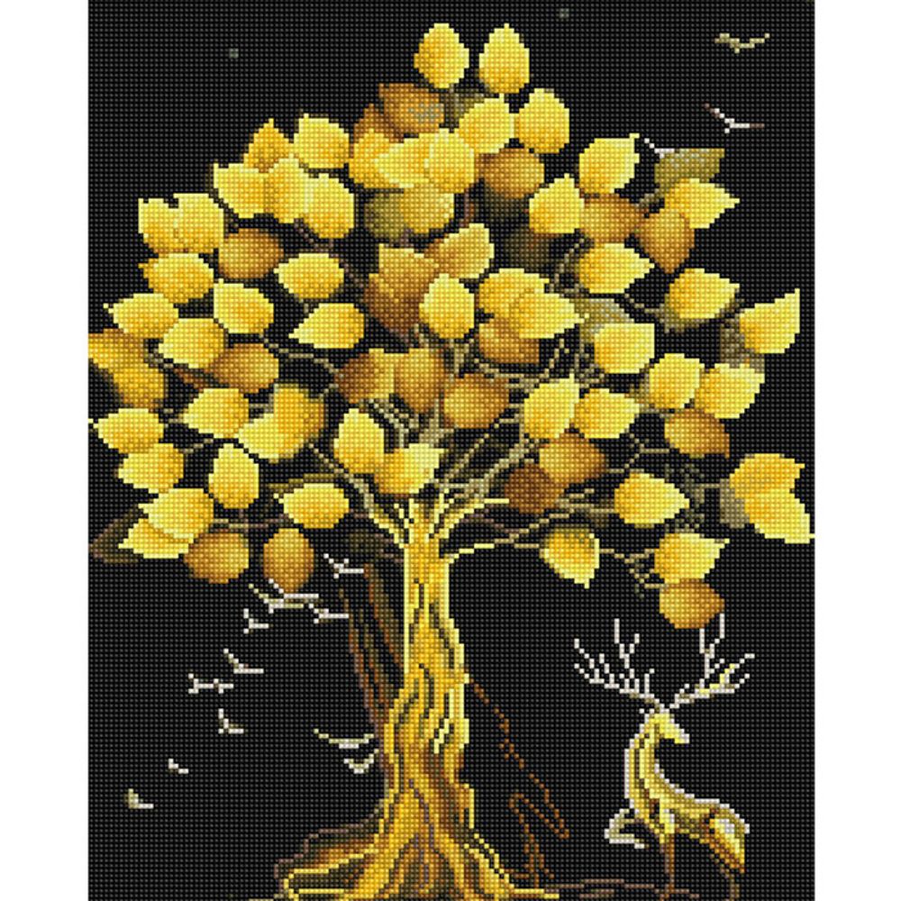 황금 재물 나무 (캔버스) 보석십자수 40x50