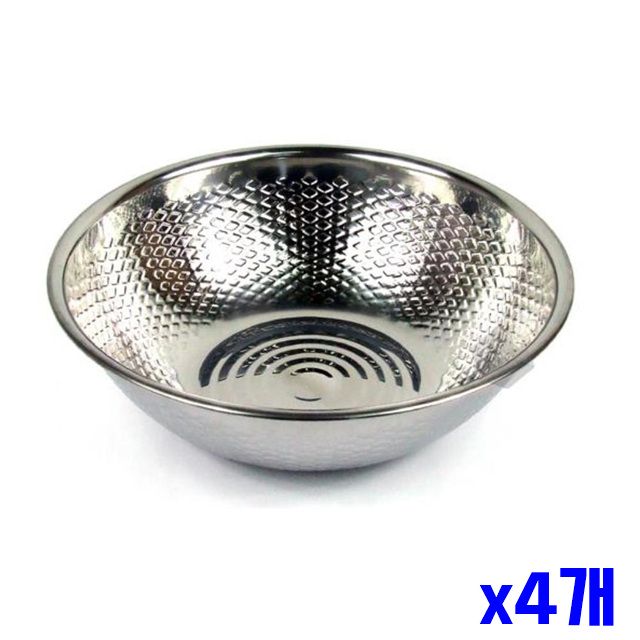 설거지 28.7x9cm 세척볼 쌀세척 믹싱 x4개 스텐볼