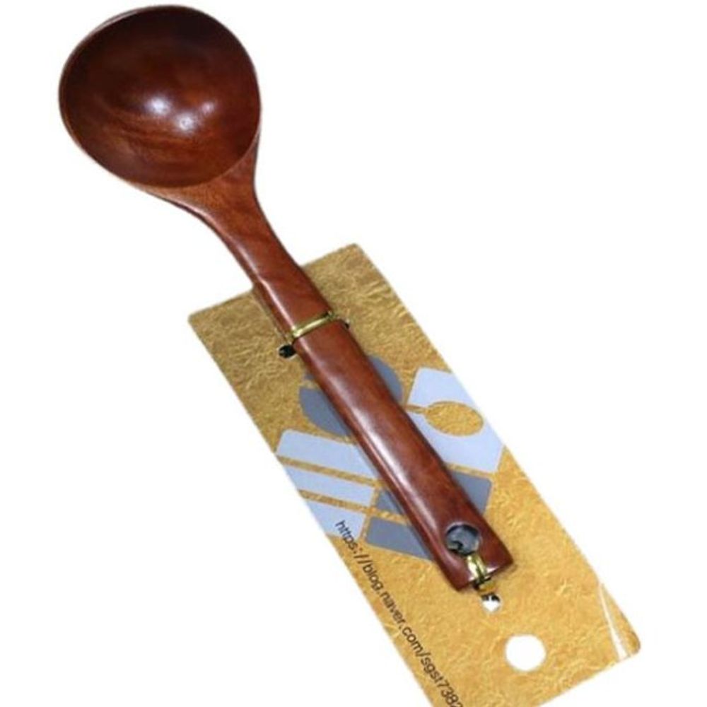 원목 옻칠 국자 가정 업소 찌게 국자 요리스푼 22CM