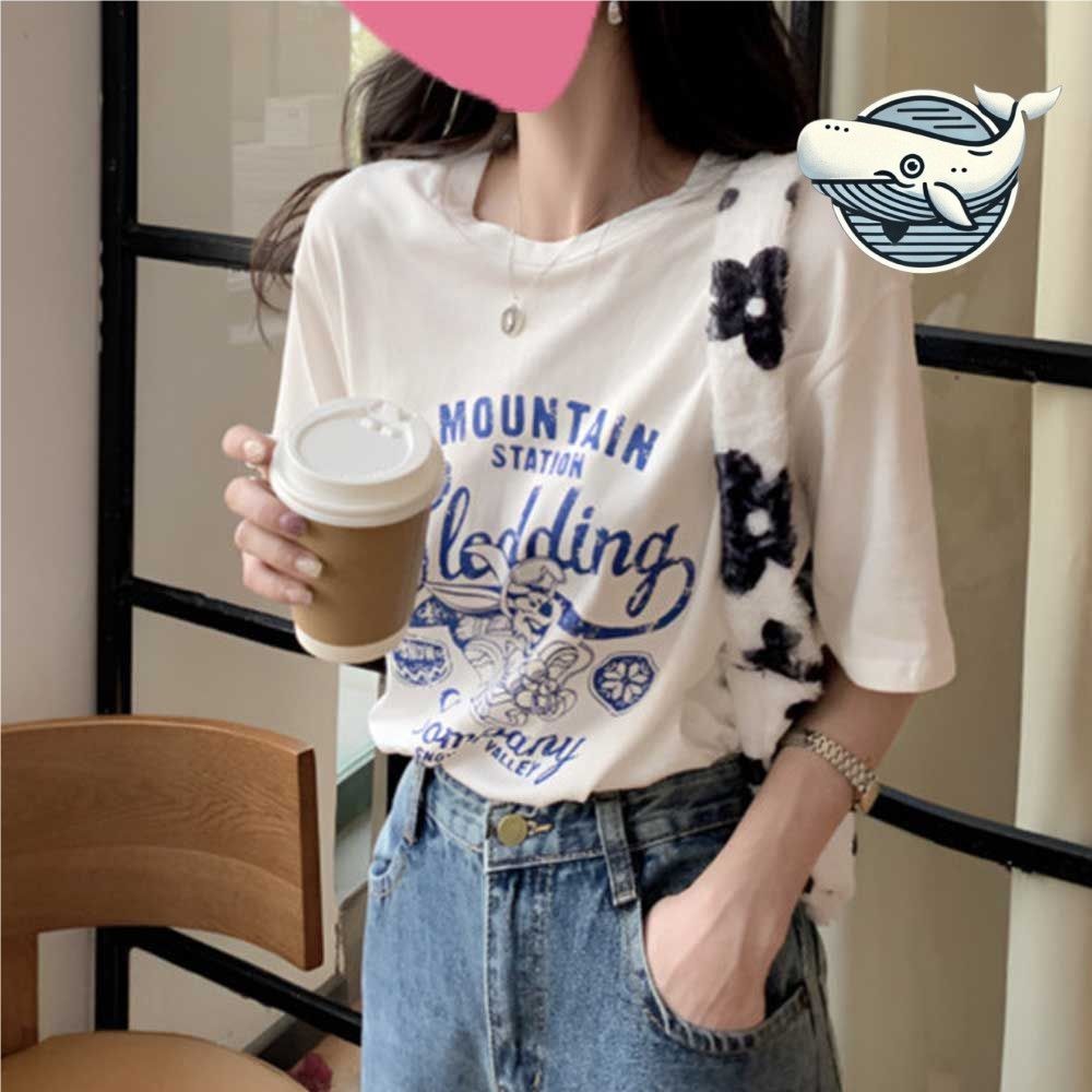여성 여름 루즈핏 박스티 면소재 데일리 티셔츠