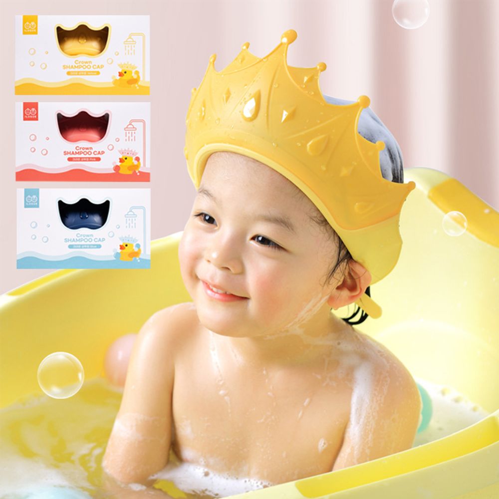 [다모아몰]유아 아기 머리 왕관 샴푸캡 샤워캡 헤어캡 귀마개