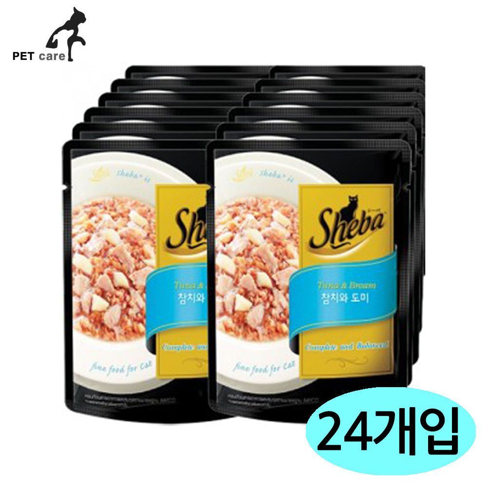 쉬바 파우치 참치.도미 70g x 24개 1박스