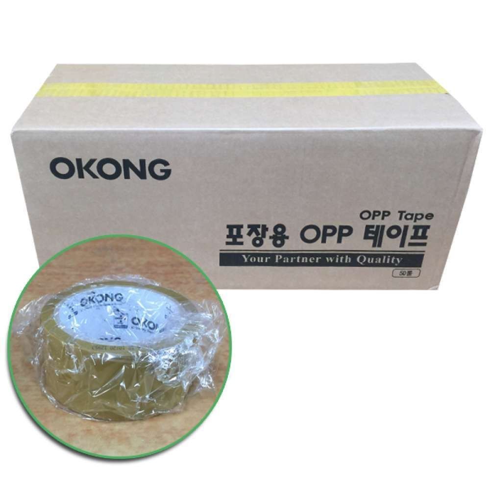 오공 포장용 OPP 테이프 미색 48mmX38M 1BOX