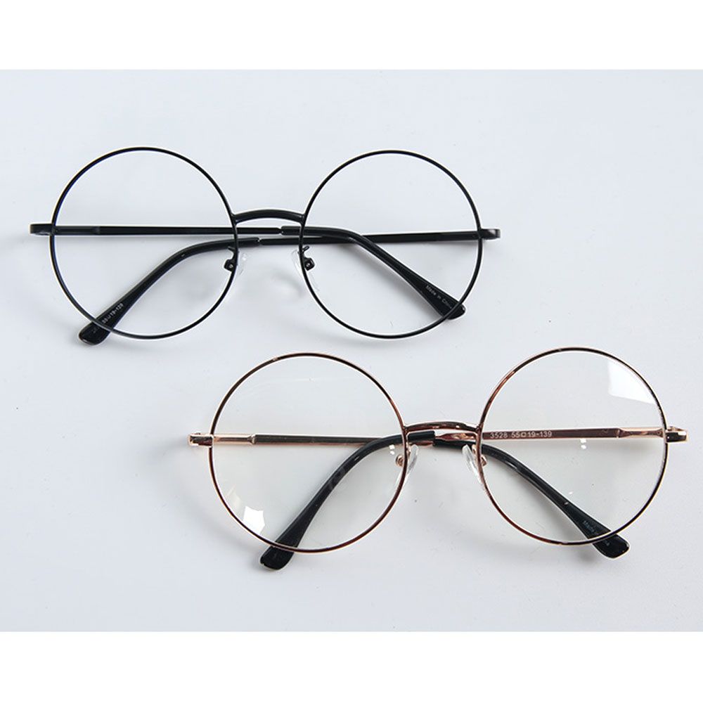 아이티알,NE 골드 동글이 금속테 패션 안경 청광렌즈 심플 가벼운