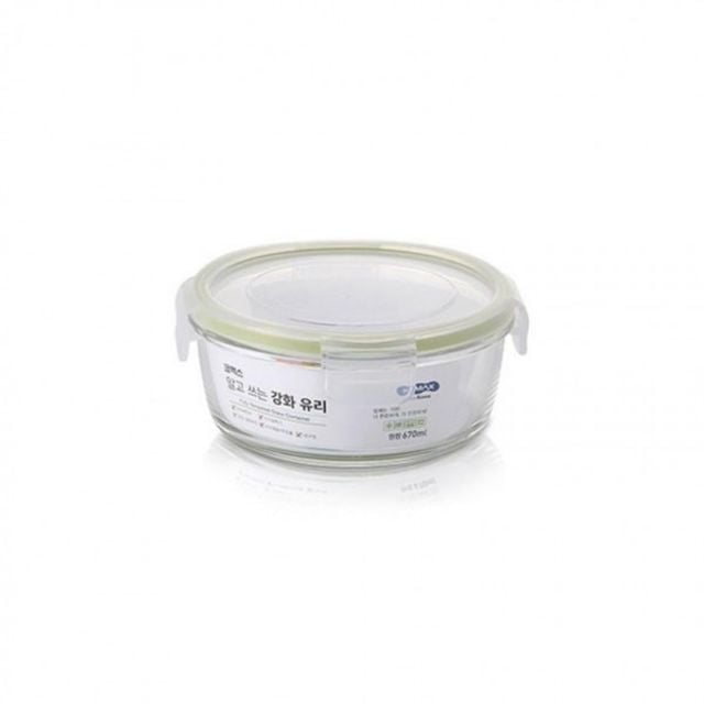 코멕스 670ml KOMAX 강화유리 냉장고정리 원2호 밀폐