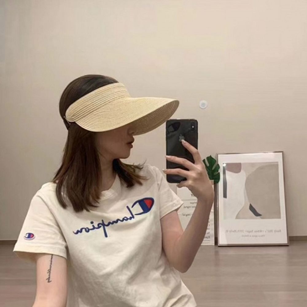(앙상블) 밴딩 밀짚 여름 모자/썬캡/밀짚모자/밀집