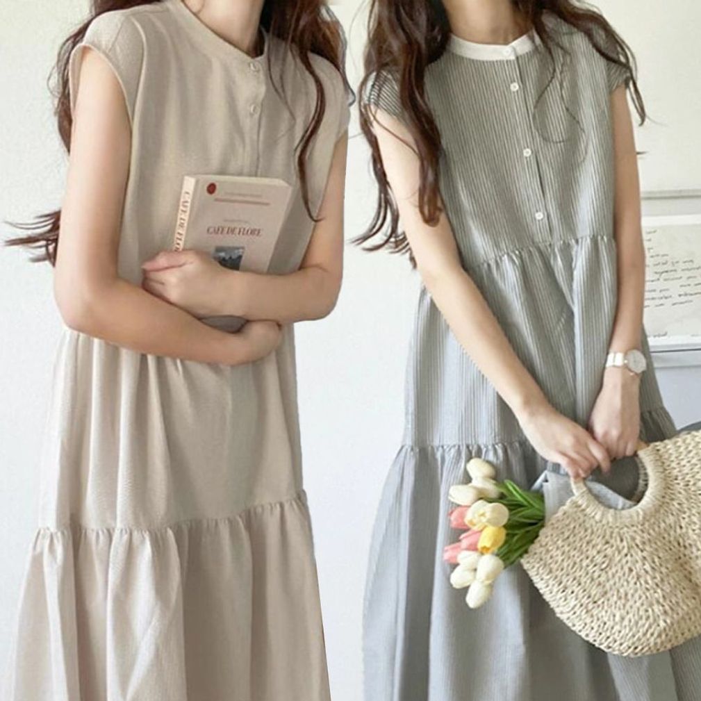 민소매 여름롱원피스 여성원피스 민소매원피스 바