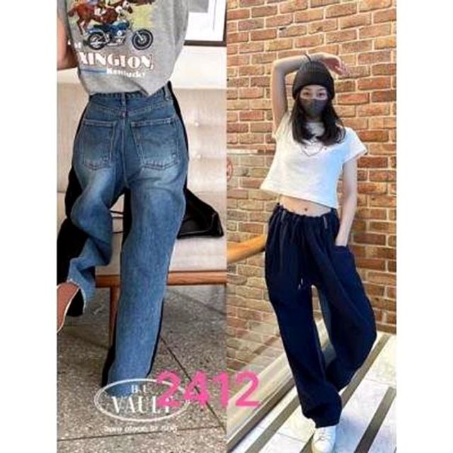 데님 팬츠 URS944289 여성배기청바지 스키니진 찢어진