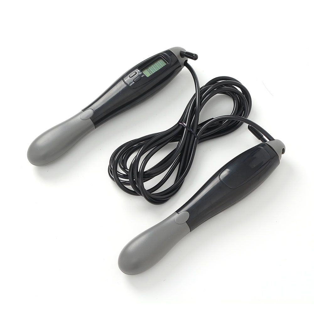 디지털 카운트 줄넘기(블랙) 소음없는 와이어줄넘기