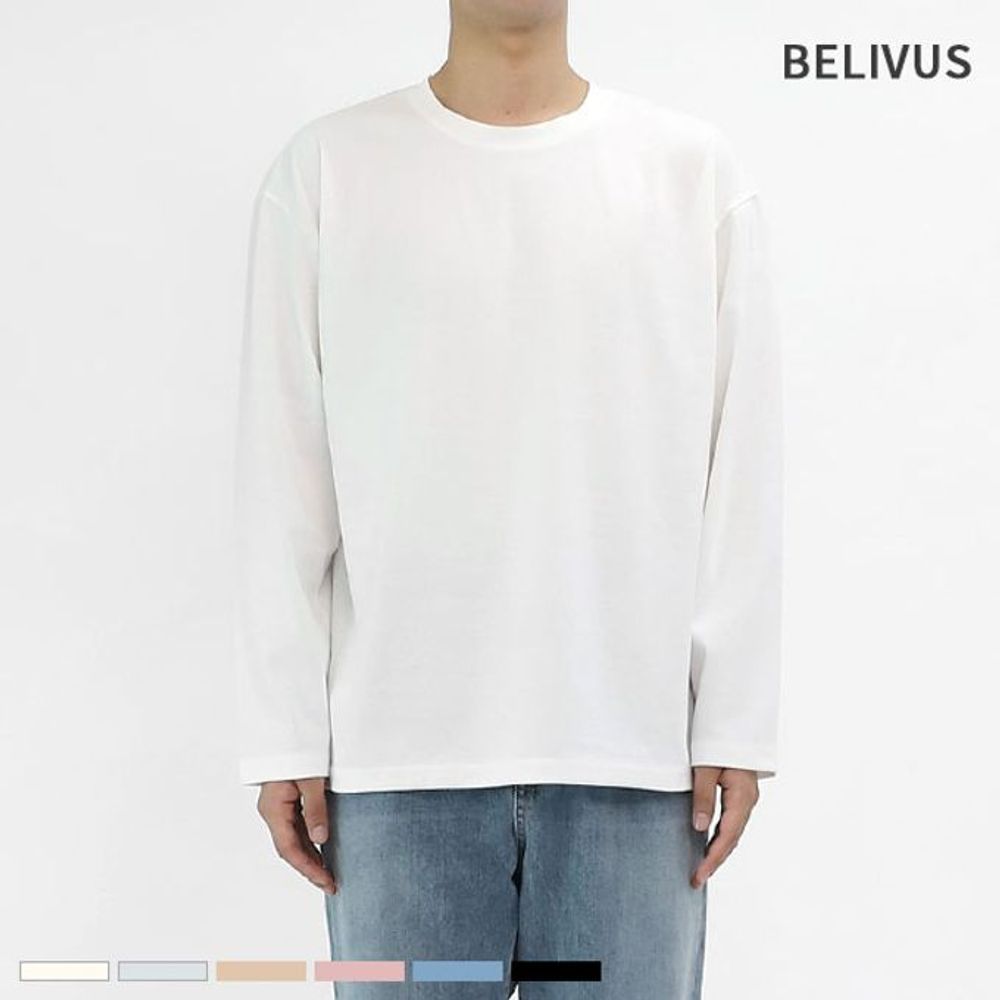 남자오버핏티 BBN137 검정 무지 포켓티셔츠