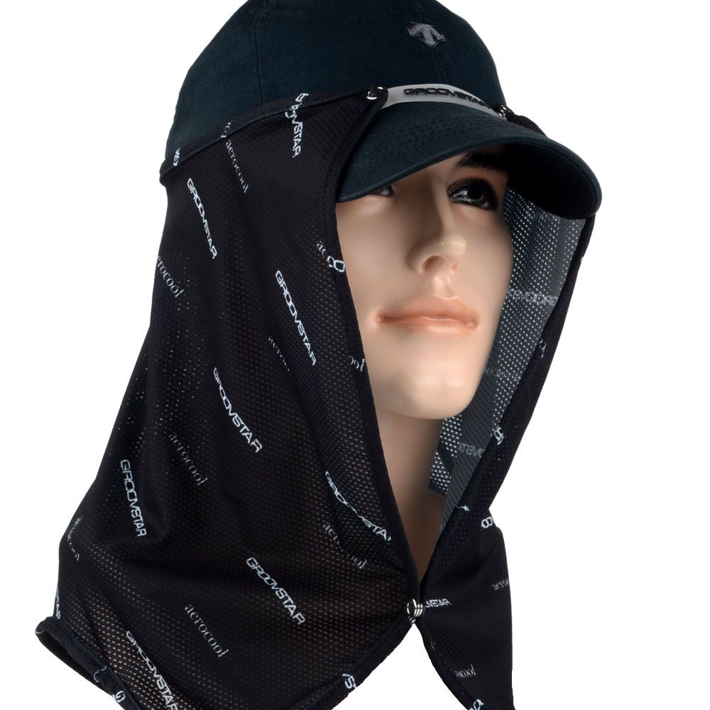 G.R.S 메쉬 얼굴 햇빛가리개 자외선차단 모자 스카프