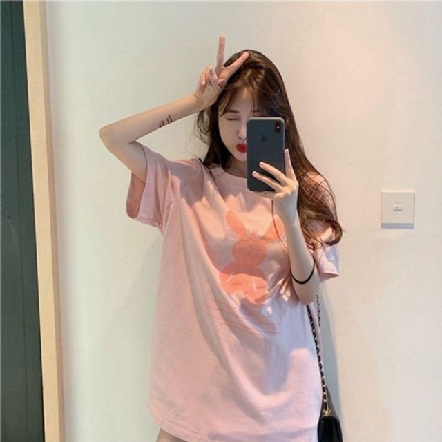토끼인형 박스 반팔 기본 티셔츠 데이