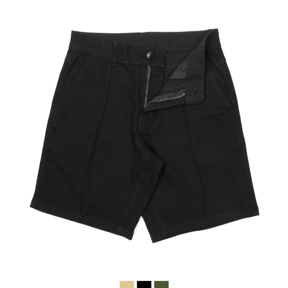 스판 히든밴딩 면반바지