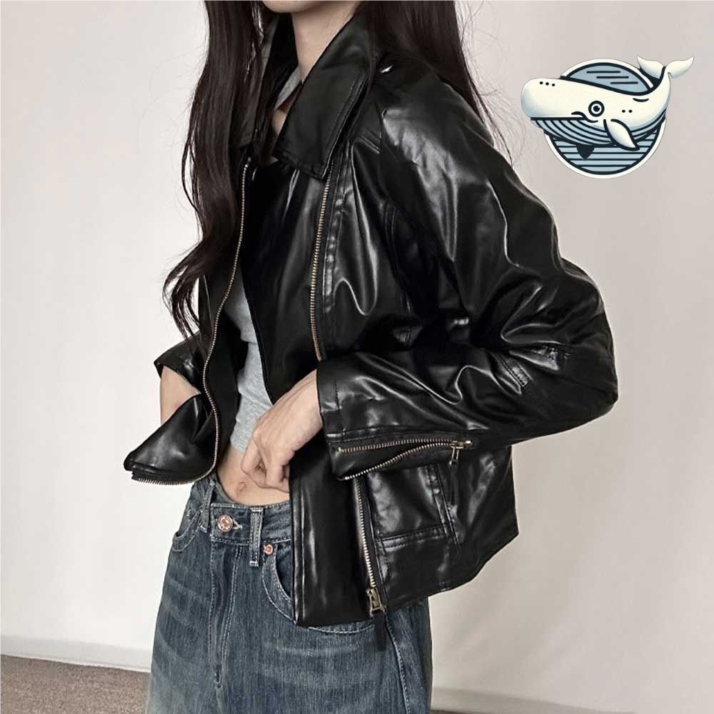 여성 데일리 크롭 라이더 자켓 시크 필수