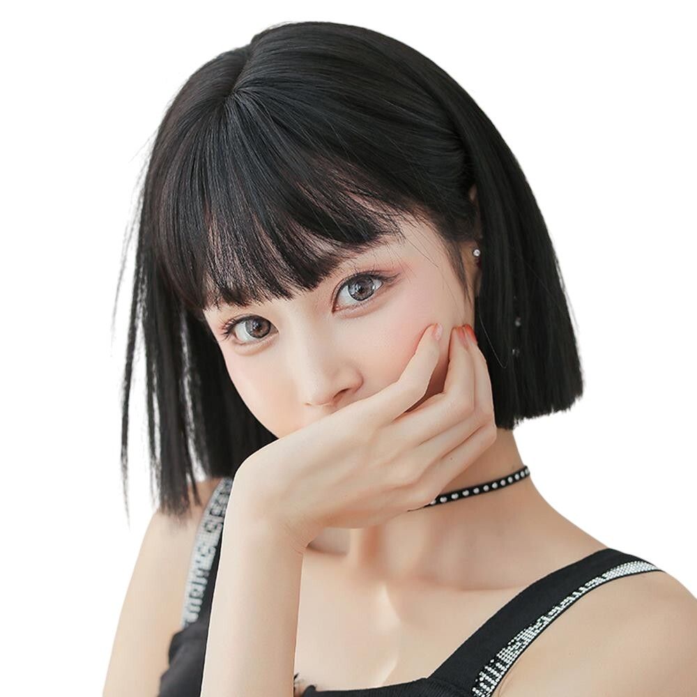 칼단발 시크 가발 (내추럴블랙) JT60