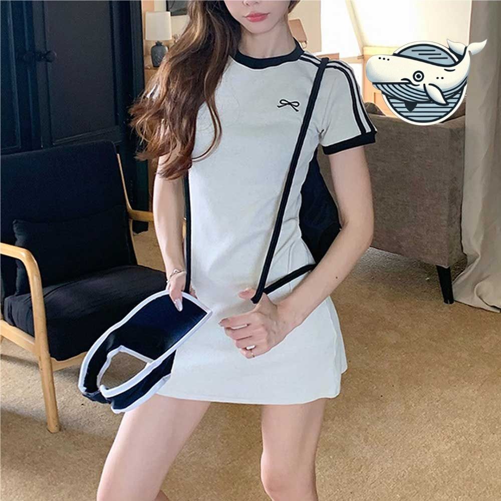여성 슬림핏 반팔 원피스 청순 미니 원피스