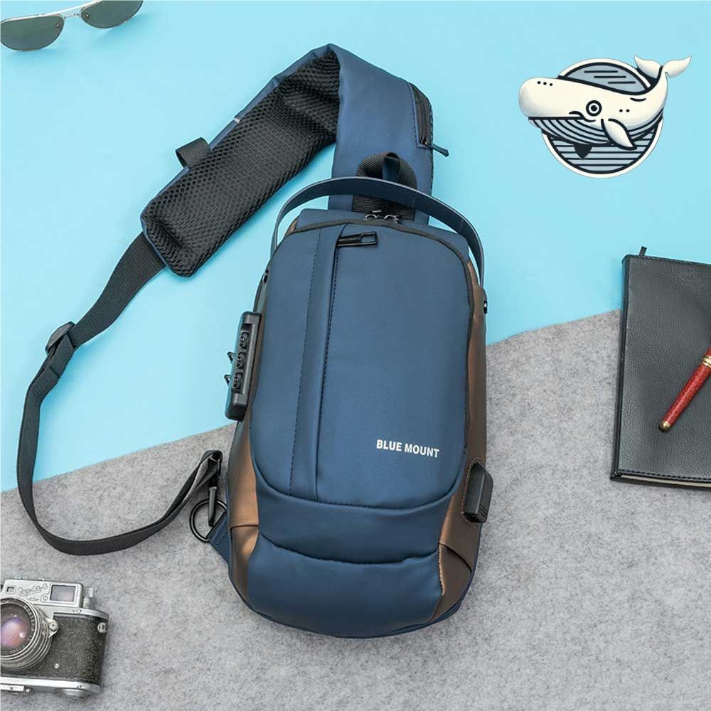 경량 방수 USB 잠금 슬링백 남녀 여행용