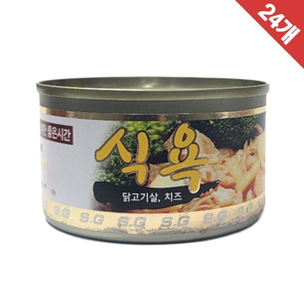 애견통조림 닭고기살과 치즈 100g 24개