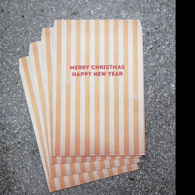 크리스마스 기프트백 스트라이프 선물 포장 봉투